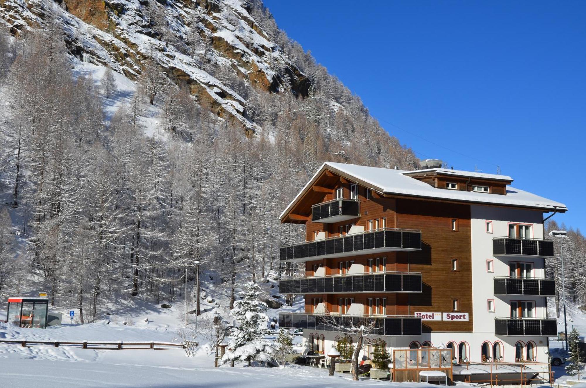 Ski-In/Ski-Out Hotel Sport Saas-Almagell Kültér fotó